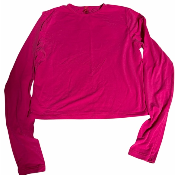 SKIMS Vintage Long Sleeve Too in Fuchsia L - Picture 4 of 10